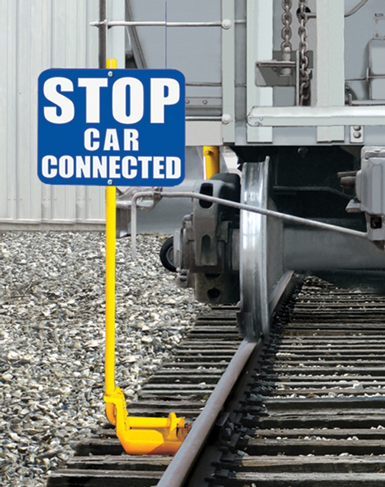 Permanent Hinged - Bolts to base of rail. Holder folds down flat.